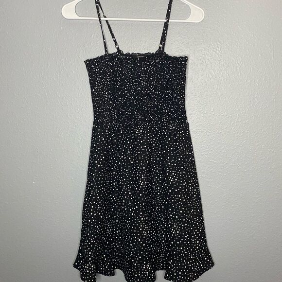 Forever 21 Black and White Speckled Polka Dot MIDI Dress Size XS - Picture 1 of 10